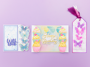 Vertical Edge Dies Cupcake & Butterflies Duo