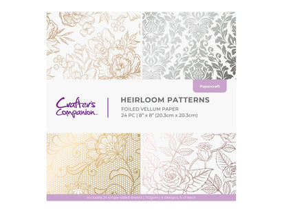 Crafter's Companion 8"x8" Vellum Pad - Heirloom Patterns