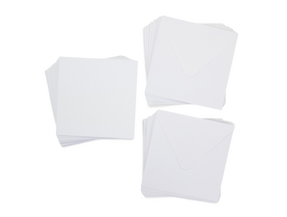 Crafter's Companion - 7"x 7" White Card & Envelopes 25pk