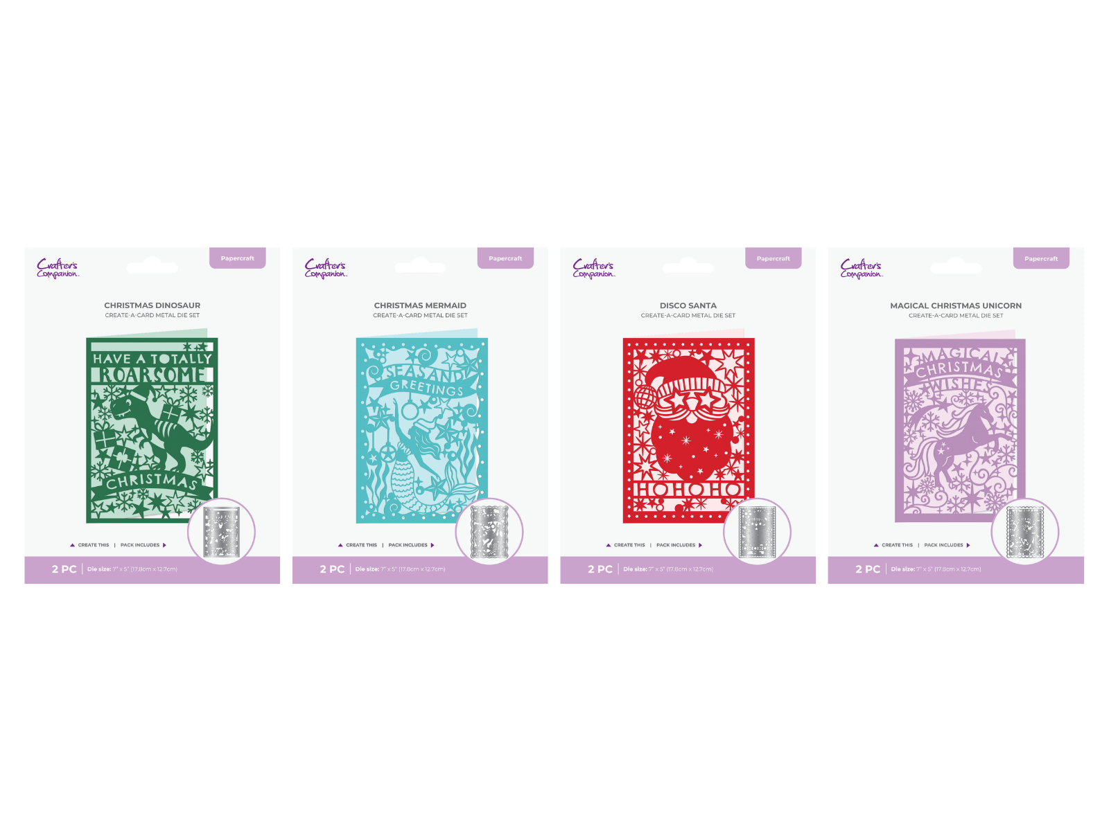 Christmas Create-a-Card Dies 4pc Collection