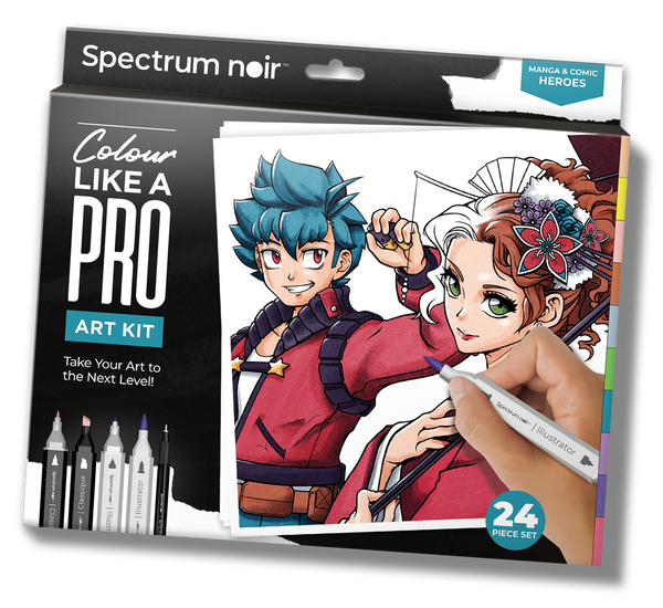 Spectrum Noir Pro Colour Art Kit - Manga & Comic Heroes