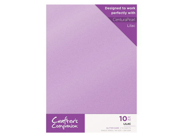 Crafter's Companion Glitter Card 10 Sheet Pack - Lilac