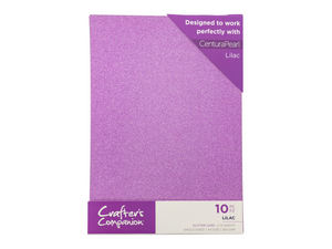 Crafter's Companion Glitter Card 10 Sheet Pack - Lilac