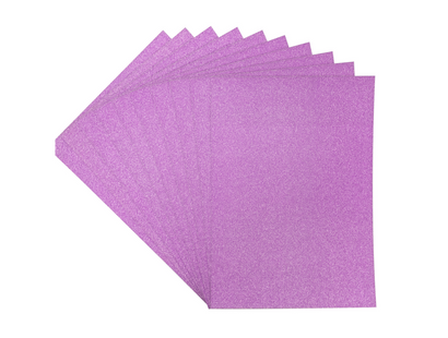 Crafter's Companion Glitter Card 10 Sheet Pack - Lilac