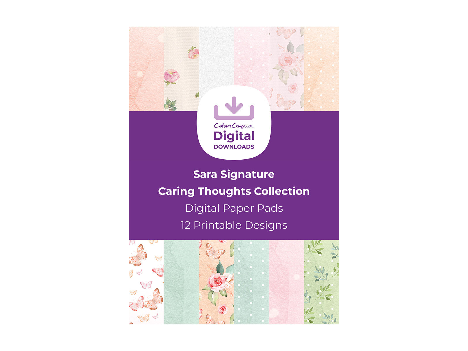 Sara Signature Caring Thoughts Collection - Digital Paper Pad