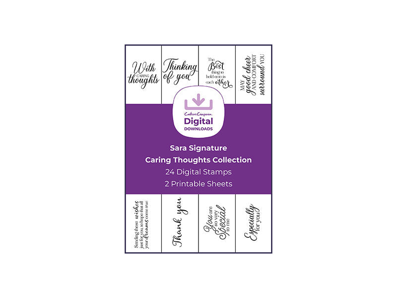 Sara Signature Caring Thoughts Collection - Digital Stamp Sheets - A4