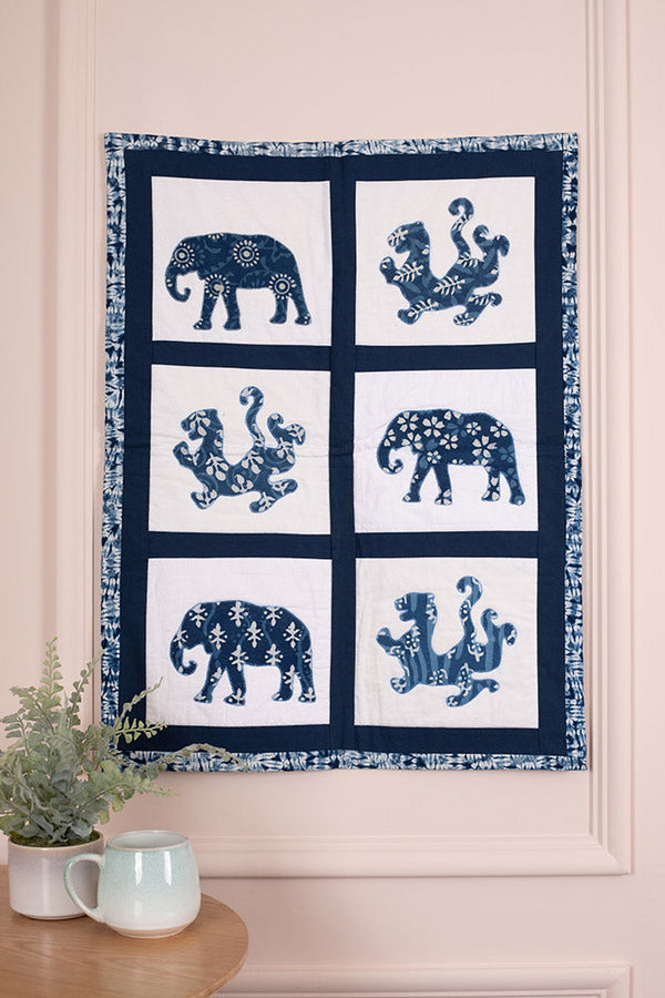 Chang's Fabric Elephants and Tigers Wall Hanging Kit