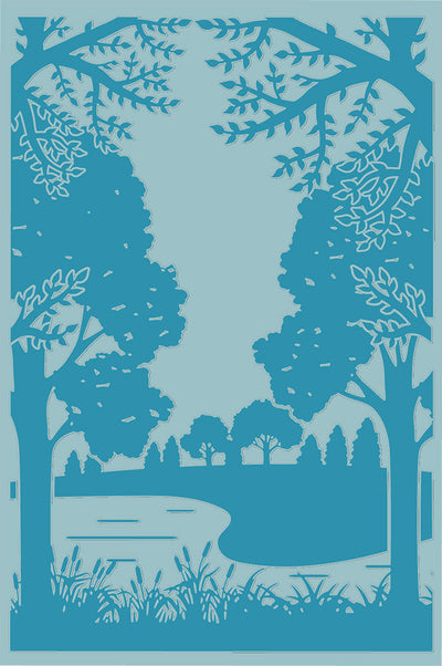Nature's Garden - Kingfisher Collection - 6 x 4 Embossing Folder - By The River