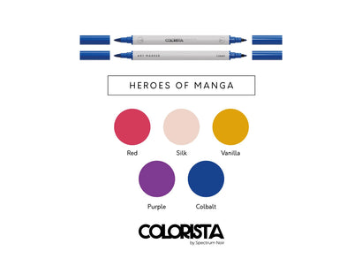 Colorista - Colouring Kit - Heroes of Manga 12pc