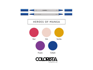 Colorista - Colouring Kit - Heroes of Manga 12pc