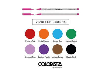 Colorista - Fine-Line Pen - Vivid Expressions 8pc