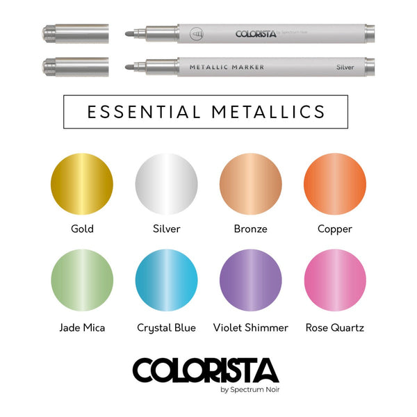 Metallic Variety Pen Set  Gold, Silver, Rose Gold Pens in Foil