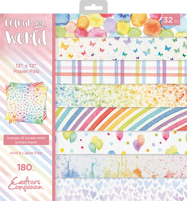 Colour Your World - 12x12 Paper Pad -Crafter's Companion US