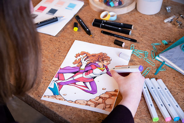 Smarts & Crafts Unisex Make Your Own Comic Book Studio Kit, 33 Pieces,  Unisex, Kids & Teens
