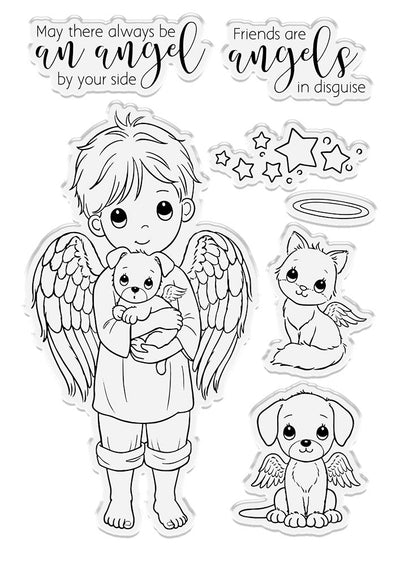 Conie Fong Angel Inspiration Stamp & Die - Friendship Angel