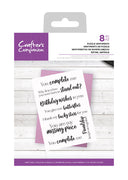 Crafters Companion- Clear Acrylic Stamp - Puzzle Sentiments