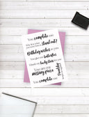 Crafters Companion- Clear Acrylic Stamp - Puzzle Sentiments