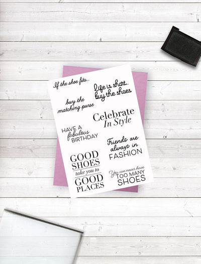 Crafter's Companion - Clear Acrylic Stamps - If The Shoe Fits Accessories