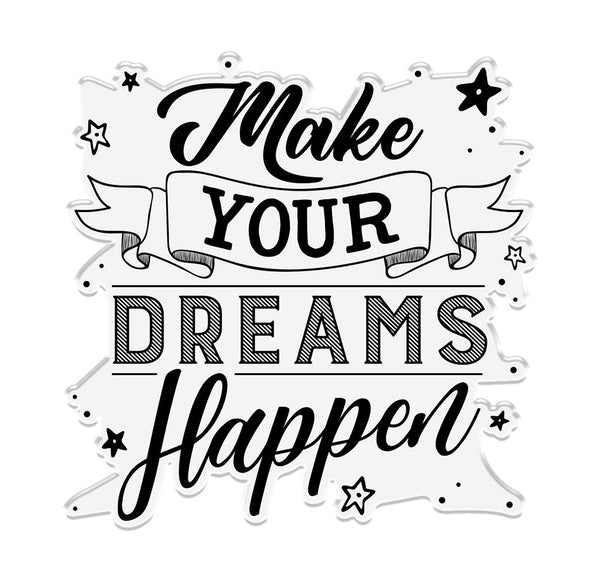 Crafters Companion - Photopolymer Stamp - Make your dreams happen
