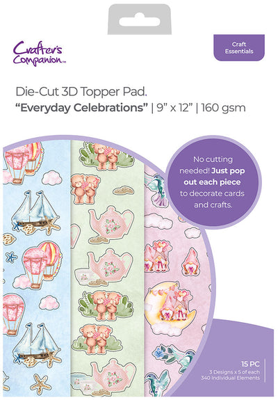 Crafters Companion 12 x 9 3D Topper Pad - Everyday Celebrations