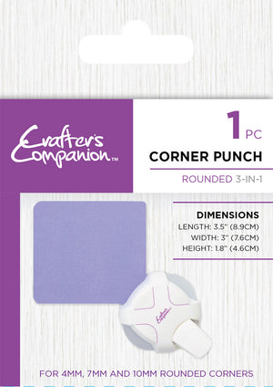 Crafters Companion 3 –In-1 - Rounded Corner Punch