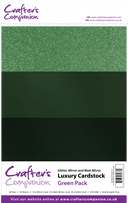 Crafter's Companion A4 Luxury Cardstock Pack - Green