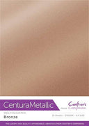 Crafter's Companion Centura Pearl Metallic A4 Single Colour 10 Sheet Pack - Bronze