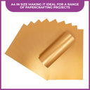 Crafter's Companion Centura Pearl Metallic A4 Single Colour 10 Sheet Pack - Copper