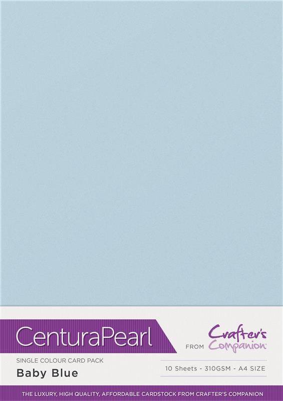 Crafter's Companion Centura Pearl Single Colour A4 10 Sheet Pack - Baby Blue