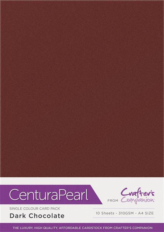 Crafter's Companion Centura Pearl Single Colour A4 10 Sheet Pack - Dark Chocolate