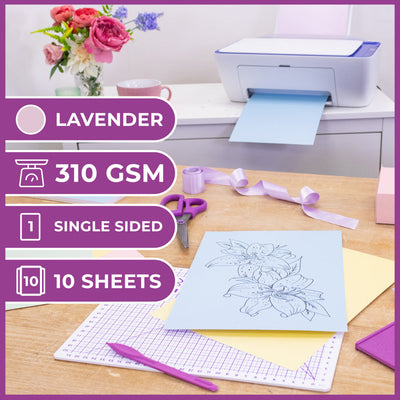 Crafter's Companion Centura Pearl Single Colour A4 10 Sheet Pack - Lavender