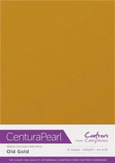 Crafter's Companion Centura Pearl Single Colour A4 10 Sheet Pack - Old Gold