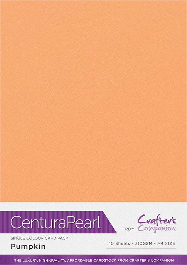 Crafter's Companion Centura Pearl Single Colour A4 10 Sheet Pack - Pumpkin
