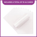 Crafter's Companion Centura Pearl Snow White Hint of Silver A4 Printable Card Pack - 10 Sheets
