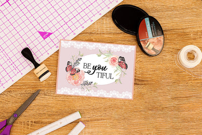 Crafter's Companion Clear Acrylic Stamp - Be You Tiful