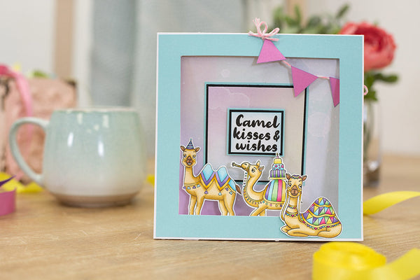 Crafter's Companion Clear Acrylic Stamp – Camel kisses and wishes