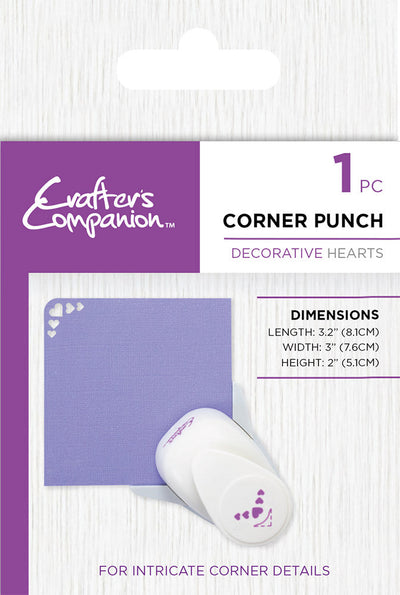 Crafters Companion Corner Punch – Decorative Hearts