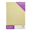 Crafter's Companion Glitter Card 10 Sheet Pack - Ivory