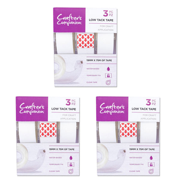 Crafter's Companion Low Tack Tape 3/Pkg