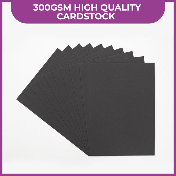 Crafter's Companion Matt Black A4 Cardstock - 40 Sheets -Crafter's