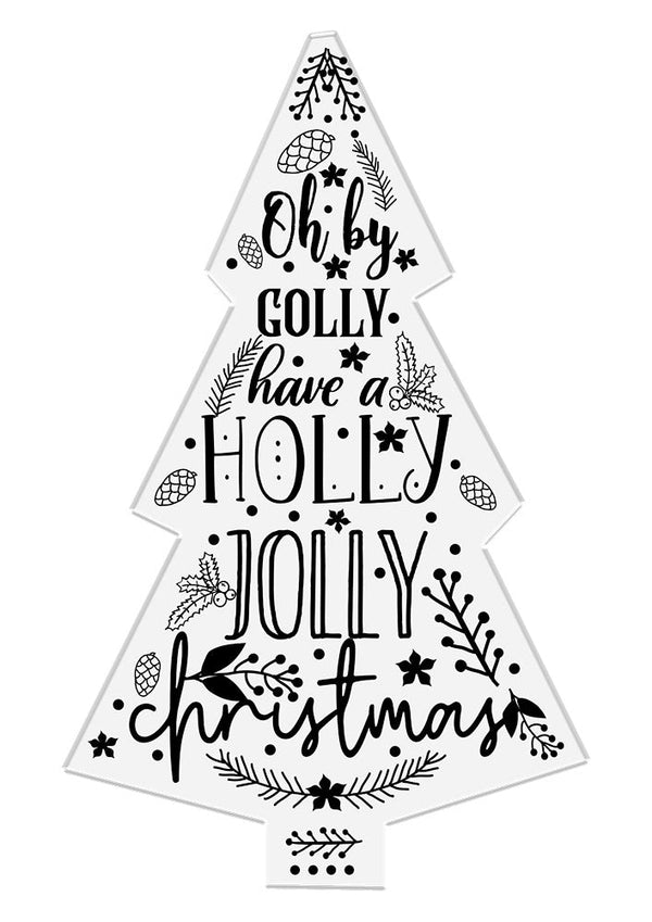 Crafter's Companion Photopolymer Stamp - Holly Jolly Christmas Tree
