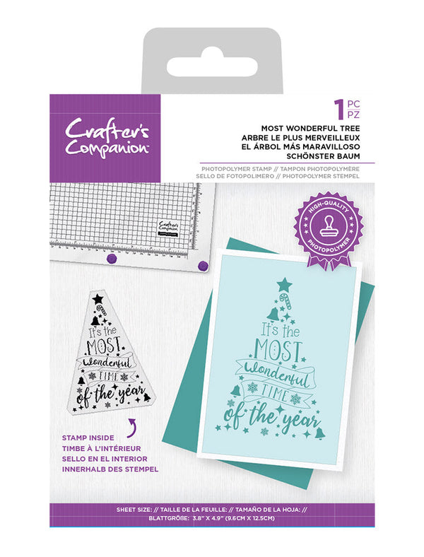 Crafter's Companion Photopolymer Stamp - Most Wonderful Tree