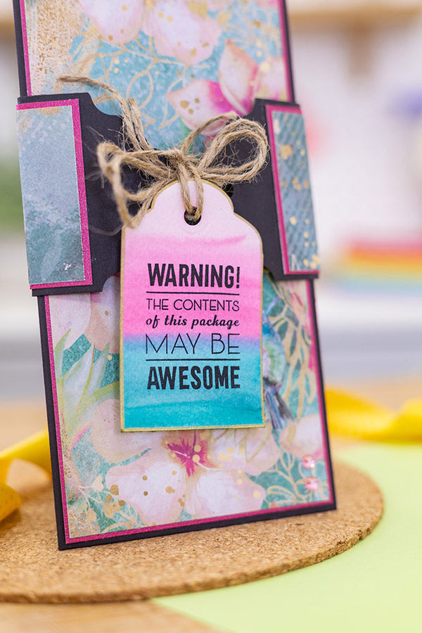 Crafters Companion Sentiment Tag Clear Acrylic Stamp - May Be Awesome