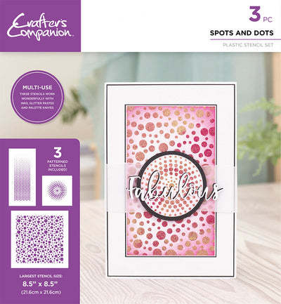 Crafters Companion Stencil Set - Spots and Dots