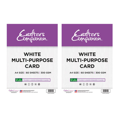Crafters Companion White Multi-Purpose Card Collection- 2pk