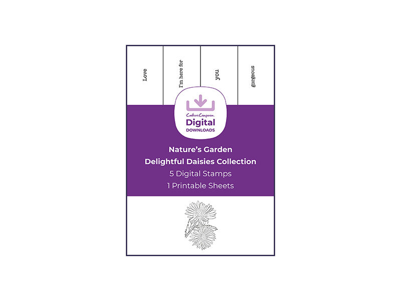 Nature's Garden Delightful Daisies Collection - Digital Stamp Sheets - A4