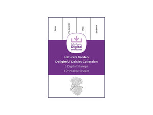 Nature's Garden Delightful Daisies Collection - Digital Stamp Sheets - A4