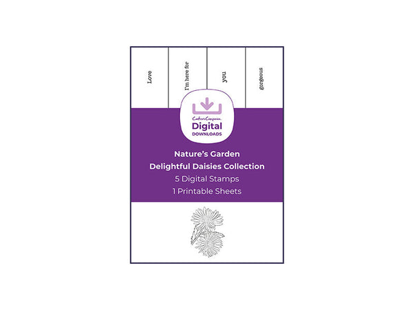 Nature's Garden Delightful Daisies Collection - Digital Stamp Sheets - A4