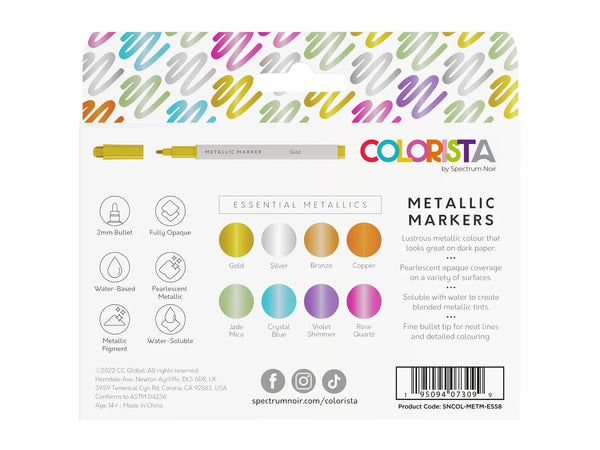 Colorista - Metallic Marker - Essential Metallics 8pc