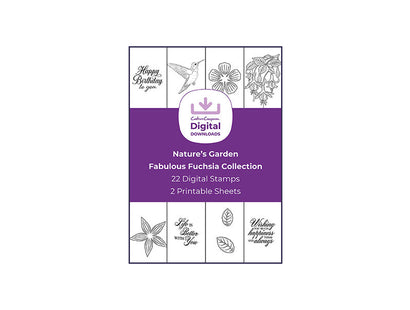 Nature's Garden Fabulous Fuchsia Collection - Digital Stamp Sheets - A4